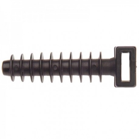 Taco de flange de nylon preto 8 mm. (Bag 100 unidades)