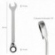 Chave combinada com 19 mm Carraca. DIN 3113