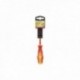 Destornillador Plano Aislado Certificado VDE 1.000 V. Medida 0,4 x Ø 2,5 x 75 mm. Destornillador Seguridad Electricista