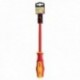 Destornillador Plano Aislado Certificado VDE 1.000 V. Medida 1,6x Ø 8,0 x 175 mm. Destornillador Seguridad Electricista