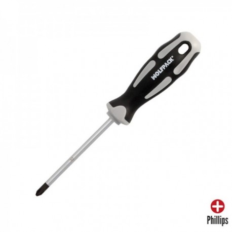 Phillips Steel S2 Cabeças Sece Mango Bimaterial. PH 2 x Ø 6,0 x 100 mm Medida. DIN5262.