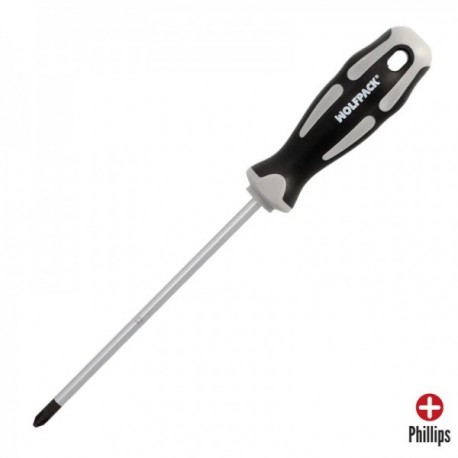 Phillips Steel S2 Cabeças Sece Mango Bimaterial. PH 2 x Ø 6,0 x 150 mm Medida. DIN5262.