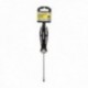 Destornillador Plano Estampado Acero S2 Mango TPR Bimaterial. Medida 1,0 x Ø 5,5 x 100 mm. DIN5265