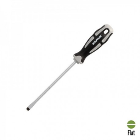 Chave de fenda aço de aço s2 manga bimaterial tpr. Medida 1,2 x Ø 6,5 x 150 mm. DIN5265