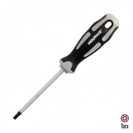 Torx Torx Torx Aço S2 Mango Bimaterial TPR. Meça T27 X Ø 6,0 x 100 mm.
