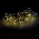Solar Guirnalda 10 Bulbos / 50 Micro LEDs Calid Luz. Use a bateria recargável IP44 ao ar livre / interior