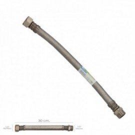 Macho de aço inoxidável flexível reforçado 1/2 " - fêmea 1/2" comprimento 300 mm