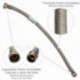 Latiguillo Flexible Reforzado Acero Inoxidable Termo Macho 1/2" - Hembra 1/2" Longitud 500 mm