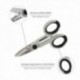 Scissors de eletricista de 140 mm. Mango TPR Sem tensão. Folhas de aço inoxidável, ergonômica, tesoura cortada, cabeludo, peludo