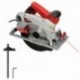 Sierra circular 1300 watts. Com disco de 185 mm. 4.700 rpm Corte regulatório de profundidade. Girante, Sierra Madera