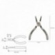 Alicates Arandelas Interiores Recto 125 mm. Acero Din 5256. Anillos De Presion, Anillos De Retención, Arandelas Circlips