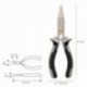 Alicates da boca reta 150 mm. Chrome Vanadio Steel Din-Iso 5745 alicate de ponta reta, boca longa longa, boca longa,
