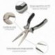 Alicates da boca reta 200 mm. Chrome Vanadio Steel Din-Iso 5745 alicate de ponta reta, boca longa longa, boca longa,