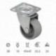 Roda doméstica Ø 38 mm. Com placa de 42x42 mm.