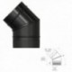 Fogão preto preto vitrificado Ø 150 mm. 45 °