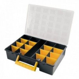 Maletina de Organização de Plástico 17 Compartimentos com separadores ajustáveis ​​360x252x64 mm.