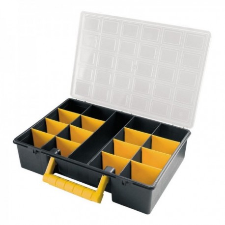 Maletina de Organização de Plástico 17 Compartimentos com separadores ajustáveis ​​360x252x64 mm.