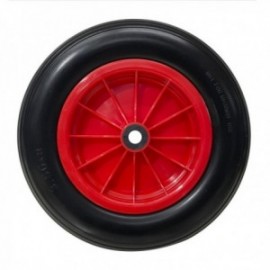 Roda de estufa de poliuretano pneu de plástico imparável, Ø 360 mm. Ø Eixo de 20 mm.