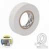 Fita isolante profissional branca 0,13 mm. Largura 19 mm. Role as ladrilhos elétricos de 25 metros, fita isolante de cabos