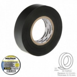 Fita isolante profissional preta 0,13 mm. Largura 15 mm. Role 10 metros de luminária elétrica, fita isolante de cabos