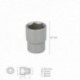 Navio hexagonal de 1/2 "22 mm. Perfil de 6 anos. Vanadio Chrome Steel, bordas redondas