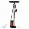 Inflar a bomba de bicicleta com manometro. Bocal duplo Presta e Schrader. Com adaptadores. Ø 32 x 500 mm. 10 bar / 160 psi
