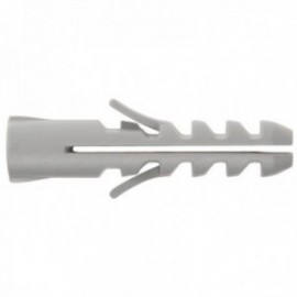 Taco de nylon cinza tradicional 6 mm. (100 pedaços)