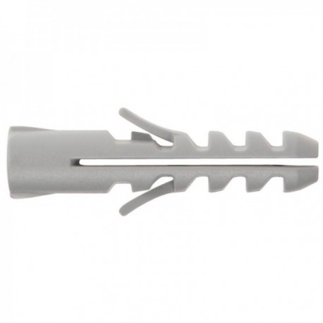Taco Nylon Tradicional Gris 8 mm. (Caja de 100 piezas)