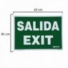 Sign / saída de sinal fluorescente 30x42 cm.