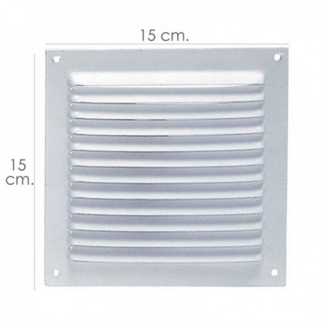 Ventilação Treçada 15x15 cm. Branco lacado