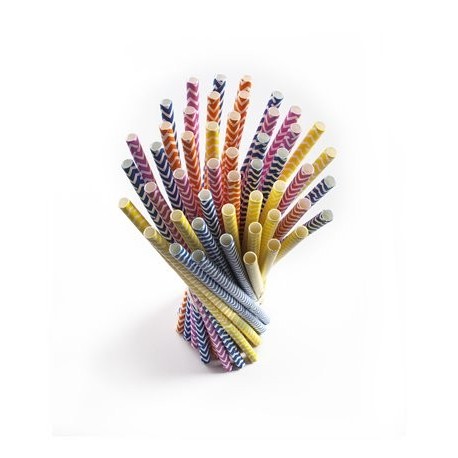 Pajitas de papel ibili 20 cm