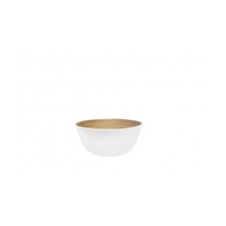 BOWL BAMBOO NATURAL BLANCO MATE DE IBILI 16X7.50 CM