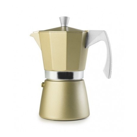 CAFETERA EXPRESS EVVA GOLDEN DE IBILI 6 TAZAS