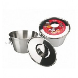 FLANERO CON TAPA Y CIERRE INOXIDABLE DE IBILI 20 CM