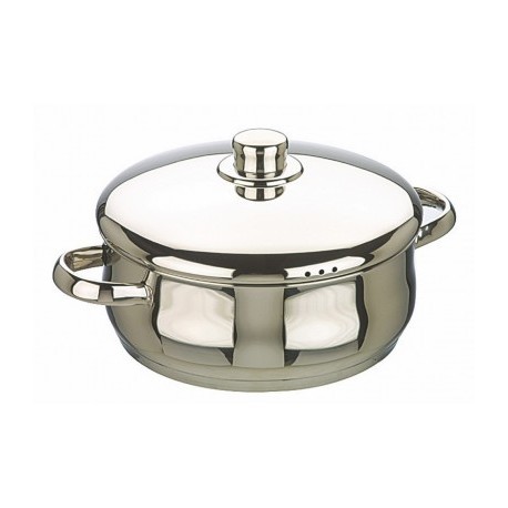CACEROLA BOMBADA CON TAPA INOXIDABLE OSLO DE IBILI 32 CM