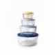 SET 4 TUPPERS REDONDOS ECO DE IBILI