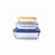 SET 3 TUPPERS CUADRADOS ECO DE IBILI