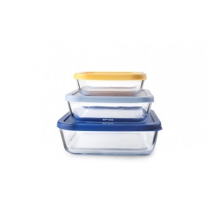 SET 3 TUPPERS CUADRADOS ECO DE IBILI