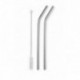 SET 4 PAJITAS INOX+CEPILLO LIMPIADOR DE IBILI 25 CM
