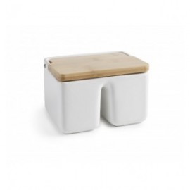 Ibili dupla cerâmica+bambu 15,6x11 cm
