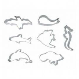 SET 7 CORTAPASTAS ANIMALES MAR ESTAÑADOS DE IBILI