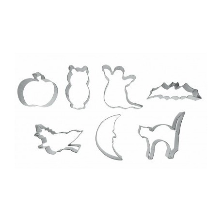 SET 7 CORTAPASTAS HALLOWEEN ESTAÑADOS DE IBILI