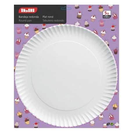 BANDEJA REDONDA (5 UDS) DE IBILI 32 CM