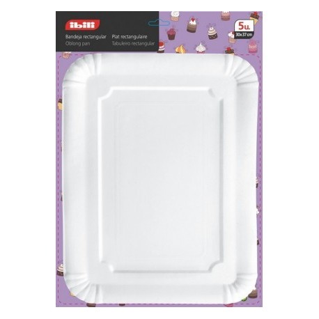 BANDEJA RECTANGULAR (5 UDS) DE IBILI 26X34 CM