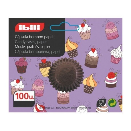 Capsula Bombon (100 unidades) de Ibili 4x2 cm