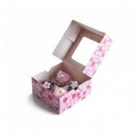 Caixa para 4 cupcakes de ibili 16x16 cm