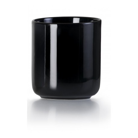 PORTA UTENSILIOS PORCELANA NEGRO DE IBILI 12x14 CM