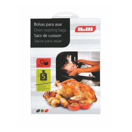 5 BOLSAS PARA ASAR DE IBILI 25X38 CM
