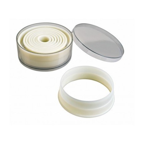 CORTA MASAS REDONDO LISO (9 PC) DE IBILI