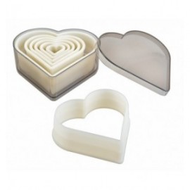 CORTA MASAS CORAZON LISO (7 PC) DE IBILI